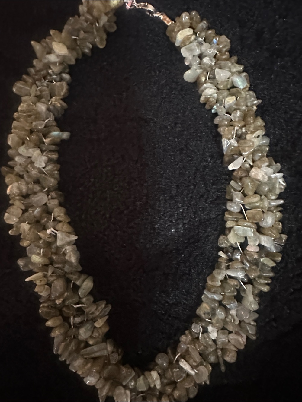 Handcrafted Green Labradorite Chip Necklace
